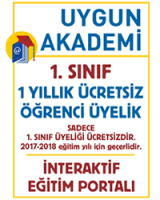 UYGUN AKADEMİ – 1. SINIF (ÜCRETSİZ) ÜYELİK