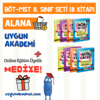 Uygun – BÖT-MST 8. Sınıf Seti (8 Kitap) Alana + Online Eğitim Üyelik Hediye!