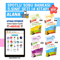 Uygun – Spotlu Soru Bankası – 5. Sınıf Seti (4 Kitap) Alana – Kavram Haritası + Online Eğitim Üyelik Hediye!