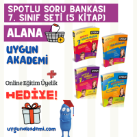 Uygun – Spotlu Soru Bankası – 7. Sınıf Seti (4 Kitap) Alana – Kavram Haritası + Online Eğitim Üyelik Hediye!