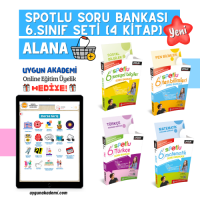 Uygun – Spotlu Soru Bankası – 6. Sınıf Seti (4 Kitap) Alana – Kavram Haritası + Online Eğitim Üyelik Hediye!