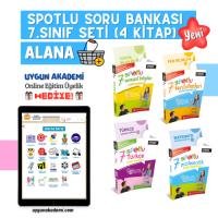 Uygun – Spotlu Soru Bankası – 7. Sınıf Seti (4 Kitap) Alana – Kavram Haritası + Online Eğitim Üyelik Hediye!