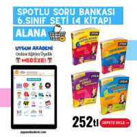 Uygun – Spotlu Soru Bankası – 6. Sınıf Seti (4 Kitap) Alana – Kavram Haritası + Online Eğitim Üyelik Hediye!