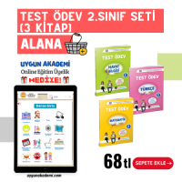 UYGUN – Test Ödev – 2. Sınıf Seti (3 Kitap) Alana Online Eğitim Üyelik Hediye!