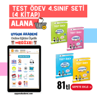 UYGUN – Test Ödev – 4. Sınıf Seti (4 Kitap) Alana Online Eğitim Üyelik Hediye!