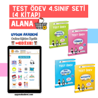 UYGUN – Test Ödev – 4. Sınıf Seti (4 Kitap) Alana Online Eğitim Üyelik Hediye!