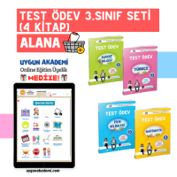 UYGUN – Test Ödev – 3. Sınıf Seti (4 Kitap) Alana Online Eğitim Üyelik Hediye!