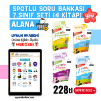 Uygun – Spotlu Soru Bankası – 7. Sınıf Seti (4 Kitap) Alana – Kavram Haritası + Online Eğitim Üyelik Hediye!