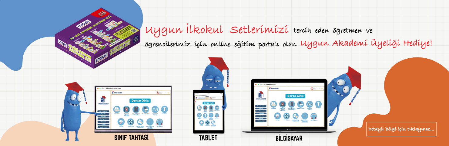 Sadık Uygun Yayınları - Uygun Akademi - Uzaktan Eğitim - Uygun Genel Set - Özel Set - 1. Sınıf - İlkokul Yayınları - Online Eğitim - İnteraktif Eğitim Platformu 