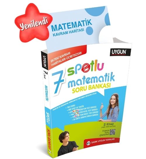 Uygun Spotlu Soru Bankasi Matematik 7 Sinif Kavram Haritasi Hediyeli Sadik Uygun Egitim Yayinlari